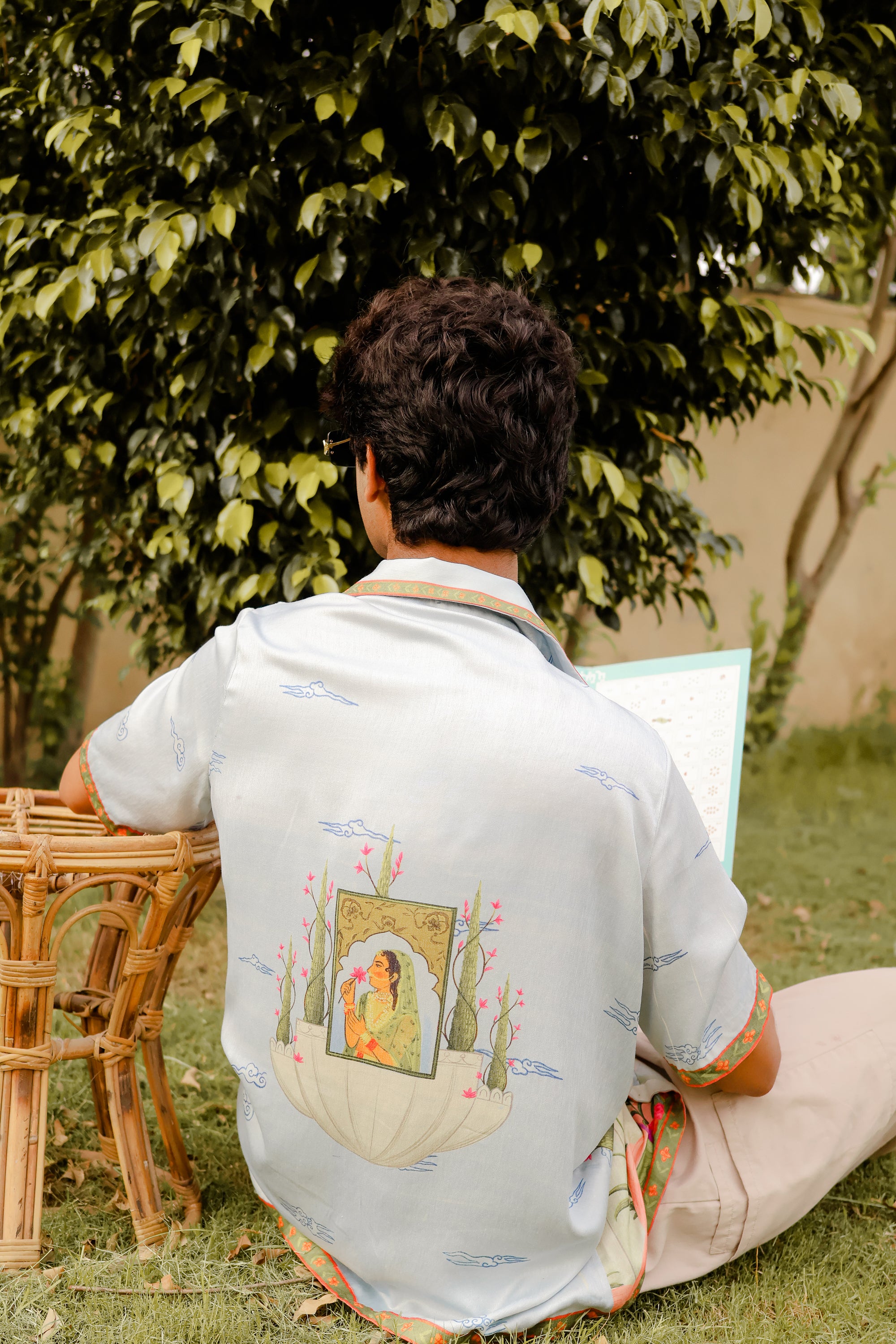 Lady in Garden- shirt